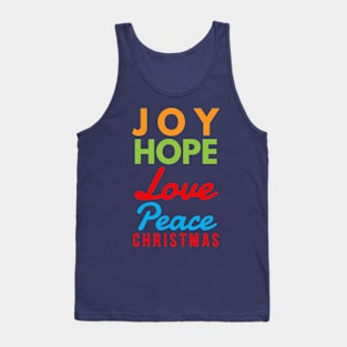 Joy, Hope, Love, Peace, Christmas Tank Top